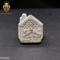 Offre Spéciale – Bagues en Argent Sterling 925 avec Moissanite VVS1, Bagues Moissanite Iced Out pour Hommes, Bagues Moissanite Hip-Hop, Testées au Diamant