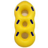Toboggan aquatique gonflable à quatre feuilles de trèfle, pour 4 passagers, tube de parc aquatique en fibre de verre