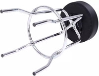 Tabouret de bar moderne en métal pivotant à 360 degrés avec base chromée pour bar à domicile, salle à manger, loisirs, restaurant, hôtel, centre commercial, atelier