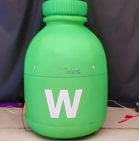 Modelo de botella de medicina inflable de marca personalizada con forma de botella de bebida inflable réplicas para promoción de publicidad de productos