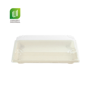 Biodegradable Food Grade Paper Sushi container 9# Paper Sushi Tray with Lid