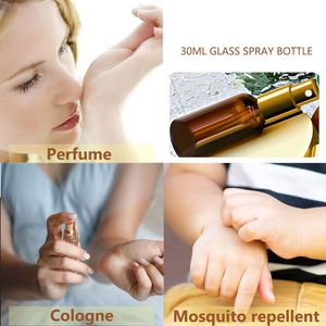 Wholesale 50ml Empty Glass Spray Bottle for Hair Oil & Essential Oil with <b>Black</b> Sprayer Screen Printing <b>Reed</b> <b>Diffuser</b> - Product Image 2