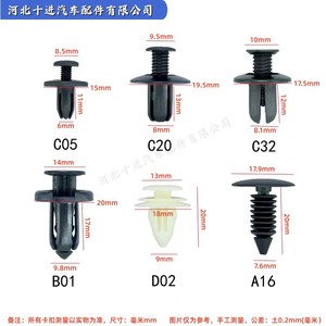 <b>Car</b> <b>Trim</b> Clips Set 100pcs Mixed Plastic <b>Interior</b> Door Panel Fasteners Various Models Easy Installation - Product Image 1