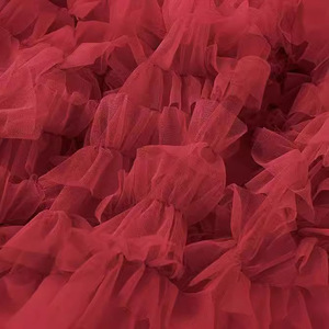 Femmes Vintage mi-longueur demi-gâteau jupe fine maille perlée taille haute Anti-rides élégante robe Studio <span class=keywords><strong>Photo</strong></span> <span class=keywords><strong>forêt</strong></span> gonflée - Product Image 4