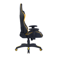 Chaise de jeu ergonomique moderne OEM à dossier haut jaune avec revêtement en cuir synthétique rafraîchissant et pivotant pour les joueurs