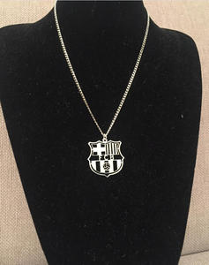 Collar con Colgante del FC <span class=keywords><strong>Barcelona</strong></span>, Joyería para Fanáticos del Club de Fútbol Barça, Regalo Personalizado Grabado en Acero Inoxidable, Joyería Deportiva - Product Image 5