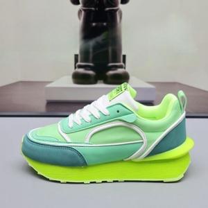 Nouvelles baskets chunky néon multicolores premium 2026, style rétro color block, plateforme décontractée, streetwear - Product Image 3