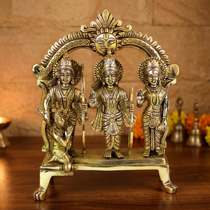 Estatua de Ram Darbar de Latón de 12 Pulgadas Hecha a Mano de Calidad Estándar para Decoraciones de Diwali y Uso Diario en Pooja al Mejor Precio - Product Image 4