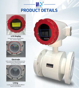Débitmètre magnétique intégré Caudalmetro DN150 2 pouces 4-20mA RS485 Débitmètre électromagnétique numérique pour eau liquide - Product Image 2