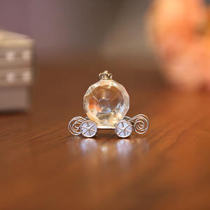 عربة يقطين زجاجية كريستال مصنوعة في المصنع لهدايا زفاف عيد الشكر أو هدايا استحمام الطفل - Product Image 5