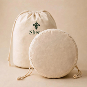 Custom Promotional Eco-friendly Recyclable Cotton Drawstring <b>Bag</b> Animal Prints Long Handle Durable Bottom Pouch - Product Image 2
