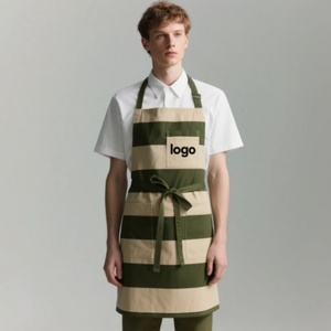 Hot Sale Customized Wholesale <b>Kitchen</b> <b>Apron</b> Digital Printing Stripe Polyester Bib <b>Apron</b> Belt Buckle Customized Canvas Design - Product Image 3