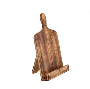 Support de livre pour cuisine en bois, planche à découper, support pliable pour grill, porte-assiettes de cuisine