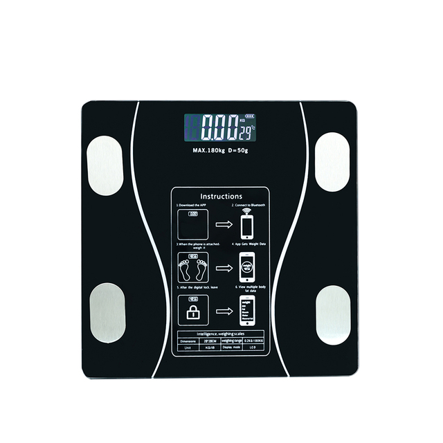 Smart Sensor Electronic Health Scale with OKOK App Connection 180kg Capacity Body Fat Measurement Household Bathroom Use