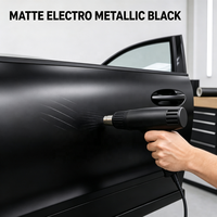 Film de protection de peinture (PPF) auto-cicatrisant en TPU 7,5 mil, effet changeant de couleur, noir électro-métallique mat, hydrophobe, 1,52 m x 15 m
