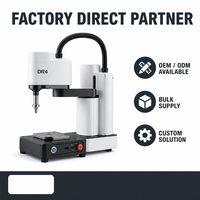 Bras robotisé de bureau industriel 4 axes DR4 pour assemblage électronique avec moteur pour tâches de bobinage de circuits imprimés, charge utile 500g, portée 440mm, DC 12V