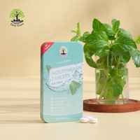 Tablet obat kumur Herbal Vegan dengan hidroksiapatit dapat diisi ulang untuk pemutih dan perawatan gigi anti-bakteri