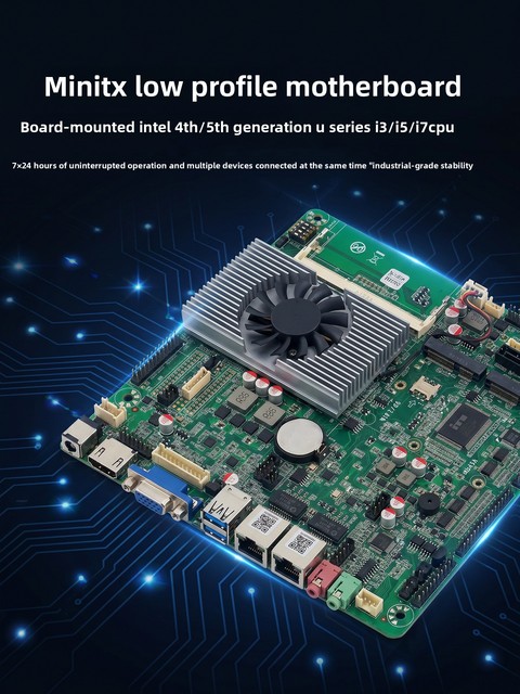 Intel I3 4030U I5 4200U 5300U CPU Mini ITX Industrial Motherboard Embedded All-in-One Mini Computer LVDS Dual EDP ITX Thin Board