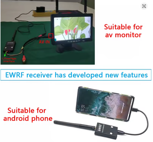 Récepteur vidéo FPV UVC <span class=keywords><strong>5</strong></span>,8 GHz avec transmetteur VTX 600 mW et kit caméra CMOS 1200 TVL pour téléphone Android OTG et réalité virtuelle - Product Image 5