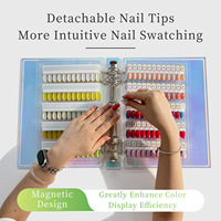 Paleta de Exhibición de Muestras de Color Acrílico Desmontable, con Protección UV, Magnética, para Guardar Puntas de Uñas, Diseño Profesional OEM ODM, para Salón de Manicura