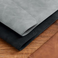 Porte-documents rétro de haute qualité, fin et portable, en cuir PU, pour le rangement de documents de bureau