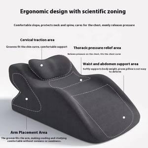 Oreiller de soutien <span class=keywords><strong>pour</strong></span> <span class=keywords><strong>le</strong></span> cou et <span class=keywords><strong>le</strong></span> dos en mousse à mémoire de forme, <span class=keywords><strong>coussin</strong></span> lombaire, housse amovible et lavable, appui-tête ergonomique <span class=keywords><strong>pour</strong></span> <span class=keywords><strong>dormir</strong></span> <span class=keywords><strong>sur</strong></span> <span class=keywords><strong>le</strong></span> ventre - Product Image 5