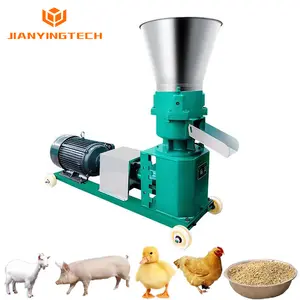 livestock poultry chicken cattle goat animal food making maker press pelletizer granular feed pellet processing machine for farm
