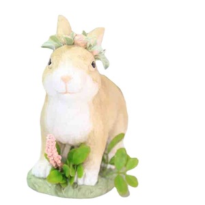 Ornement de jardin en résine en forme de lapin, en position debout et assise, peint, décoration extérieure pour cour, patio, pelouse. - Product Image 5