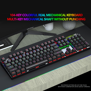 K660 RGB Ánh Sáng Năng Động 104 Key Bàn Phím Cơ Khí Màu Xanh Trắng Kép Màu Công Tắc Từ 61 Phím Kim Loại Chải Bảng Điều Chỉnh Chơi Game - Product Image 4