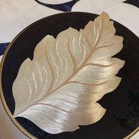 Nouveau set de table en forme de feuille d'érable de style chinois, antidérapant, décoratif, en PVC souple, tapis de table créatif, dessous de vase de forme irrégulière