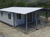 Maison modulaire extensible à 2 chambres en conteneur avec design moderne, isolation phonique et thermique, certifiée CE