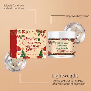 Gel pailleté de Noël <span class=keywords><strong>pour</strong></span> le visage et le corps, maquillage scintillant <span class=keywords><strong>pour</strong></span> les fêtes, collection de cosmétiques de beauté <span class=keywords><strong>pour</strong></span> festivals et soirées - Product Image 1