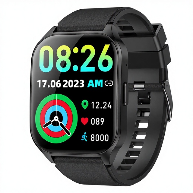 Smart Watch P109 Curved Screen Real-time Heart Rate Blood Oxygen Health Monitoring Sports Call Waterproof for Silicone