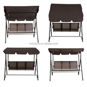 Water Resistant Frame Seat Canopy Patio <strong>Swing</strong> Chair 3-Person Seat Lounge Outdoor <strong>Garden</strong> <strong>Bench</strong> <strong>Swing</strong> - Product Image 2