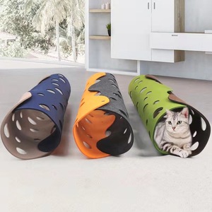 Tapis de Tunnels en feutre de chat de couleur combiné<span class=keywords><strong>e</strong></span> Jouets de Tunnel de chats d'animaux de compagnie en gros - Product Image 6