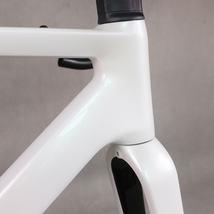 Black <b>White</b> Paint Full Carbon Fiber T1000 Disc Gravel Bike Frame GR048 T47 Thread Bottom <b>Bracket</b> - Product Image 2