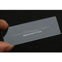 974.T DIV 0.1mm 50mm Printed Micrometer Slide Optical Glass Custom Microscope Slides