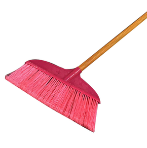 PVC coarted handle wooden stick Mop Broom sweeper With Stick floor cleaning thread brush with wood hole