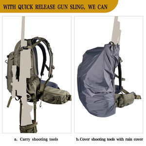 Mochila de Caza GAF 40L 500D de Nailon Cordura Impermeable con Soporte para Arco y Cubierta para Lluvia - Product Image 5