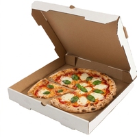 Boîte à pizza en carton ondulé personnalisée avec logo, en matériaux recyclés, durable, pour la livraison de repas à emporter pour restaurants