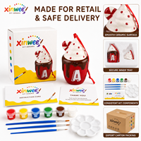 Kit de Macetas de Cerámica para Pintar, Manualidades para Niños, Juego de Macetas de Terracota para Jardín, Figuras Decorativas, Actividades Artísticas