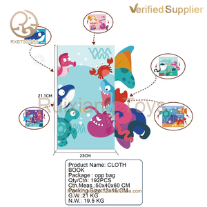 Vente en gros de fournitures d'usine livre en tissu éducatif unisexe promotionnel livre d'histoire en tissu doux puzzle bébé jouer fait feutre - Product Image 3