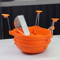 Commerciële plastic groente- en fruit snijmachine, groentesnijder, tafelmodel, voor restaurants, catering, voedselverwerking, fabrieken