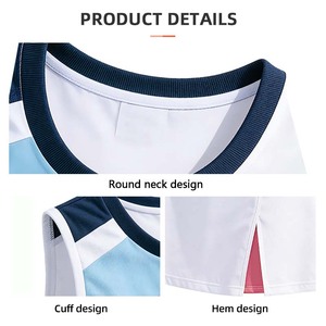 Vêtements de <span class=keywords><strong>tennis</strong></span> en tissu polyester respirant à double extensibilité pour l'été, robe de <span class=keywords><strong>tennis</strong></span> sans manches à col rond pour femmes GEEDA, vente en gros - Product Image 5