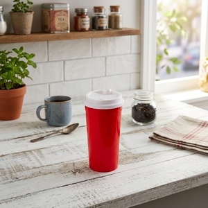 HACAMY <b>Reusable</b> PP Plastic <b>Cup</b> <b>with</b> Spill Resistant <b>Lid</b>, Lightweight Drinking Tumbler for Coffee, Tea, Juice and Water - Product Image 1