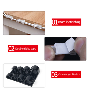 Clip mural adhésif sans trace pour câbles – Organisateur de câbles, clips de rangement sans perçage pour câbles de données et câbles réseau - Product Image 6