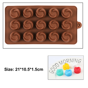 Fai da te regalo fatto a mano sapone stampo pasticceria <span class=keywords><strong>torta</strong></span> Silicone cottura strumenti di decorazione 15 cavità Silicone fiore rosa stampi - Product Image 5