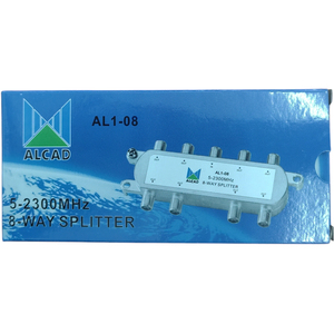 Répartiteur de signal TV satellite Alcad 8 voies 5-2300 MHz pour antenne parabolique - Product Image 2