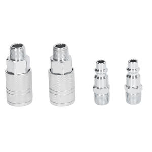 Raccord rapide pneumatique américain 3/8 NPT, tête mâle nickelée avec filetage externe, embout pour milieu d'air comprimé - Product Image 4