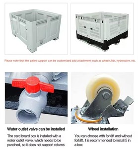Large Size Euro Industry Collapsible Moving Plastic <strong>Pallet</strong> Container <strong>Stacking</strong> Agriculture Vegetables Fruit Crate <strong>Box</strong> With Wheels - Product Image 6